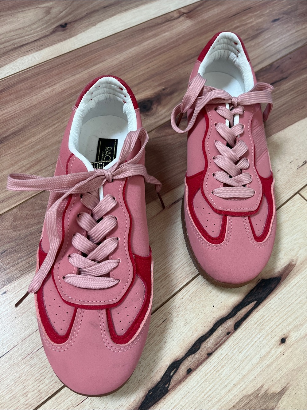Rachel Antonoff Pink and Red Low-Top Lace-Up Sneakers